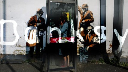 Banksy UK Takes On Tech: Surveillance And Cell Phones