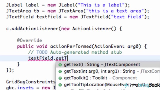 Learn Java Tutorial 1.36- Getting Text and Setting Text