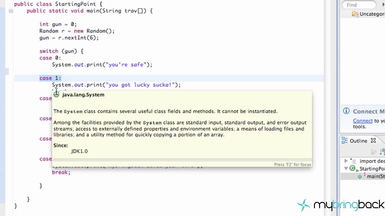 Learn Java Tutorial 1.18- Switch and Case
