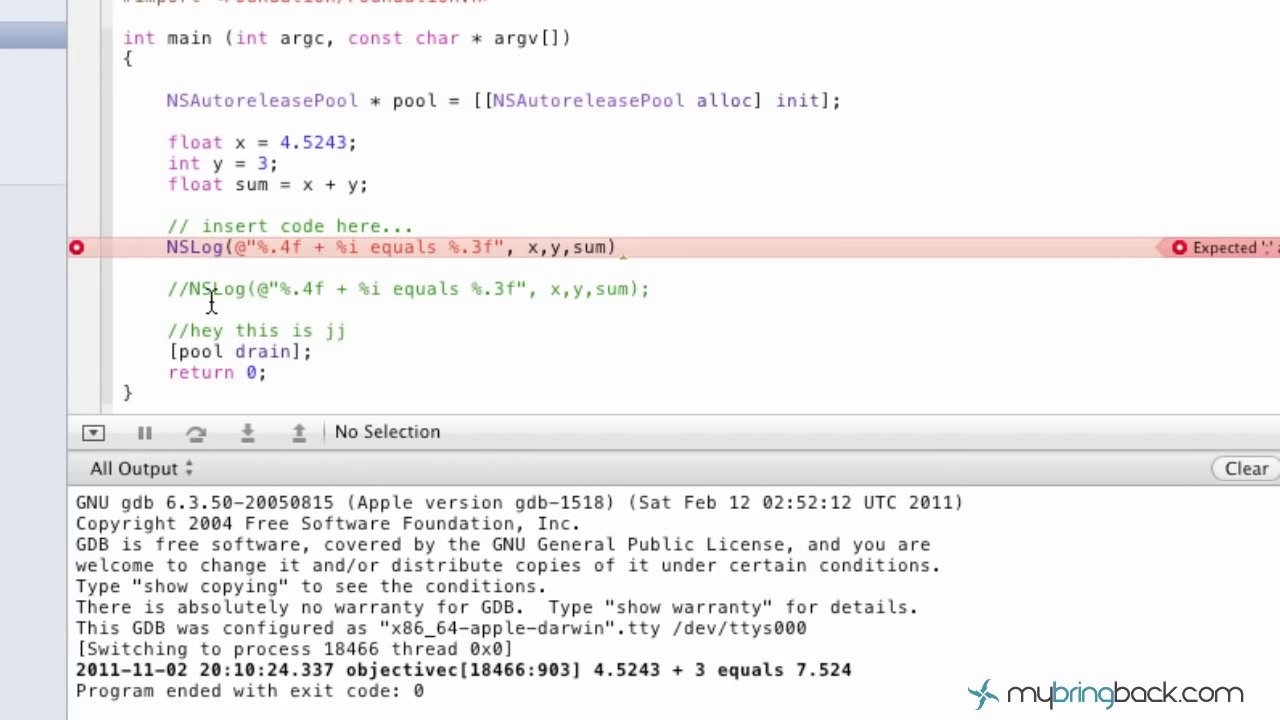 Learn Objective C Tutorial 1.6 Commenting