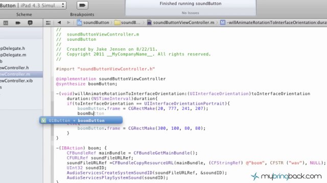 Learn Xcode 4 Tutorial iOS iPad iPhone 1.23 Custom Orient & Sizing pt 2