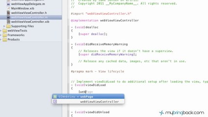 Learn Xcode 4 Tutorial iOS iPad iPhone 1.15 Load Webpage UIWebView