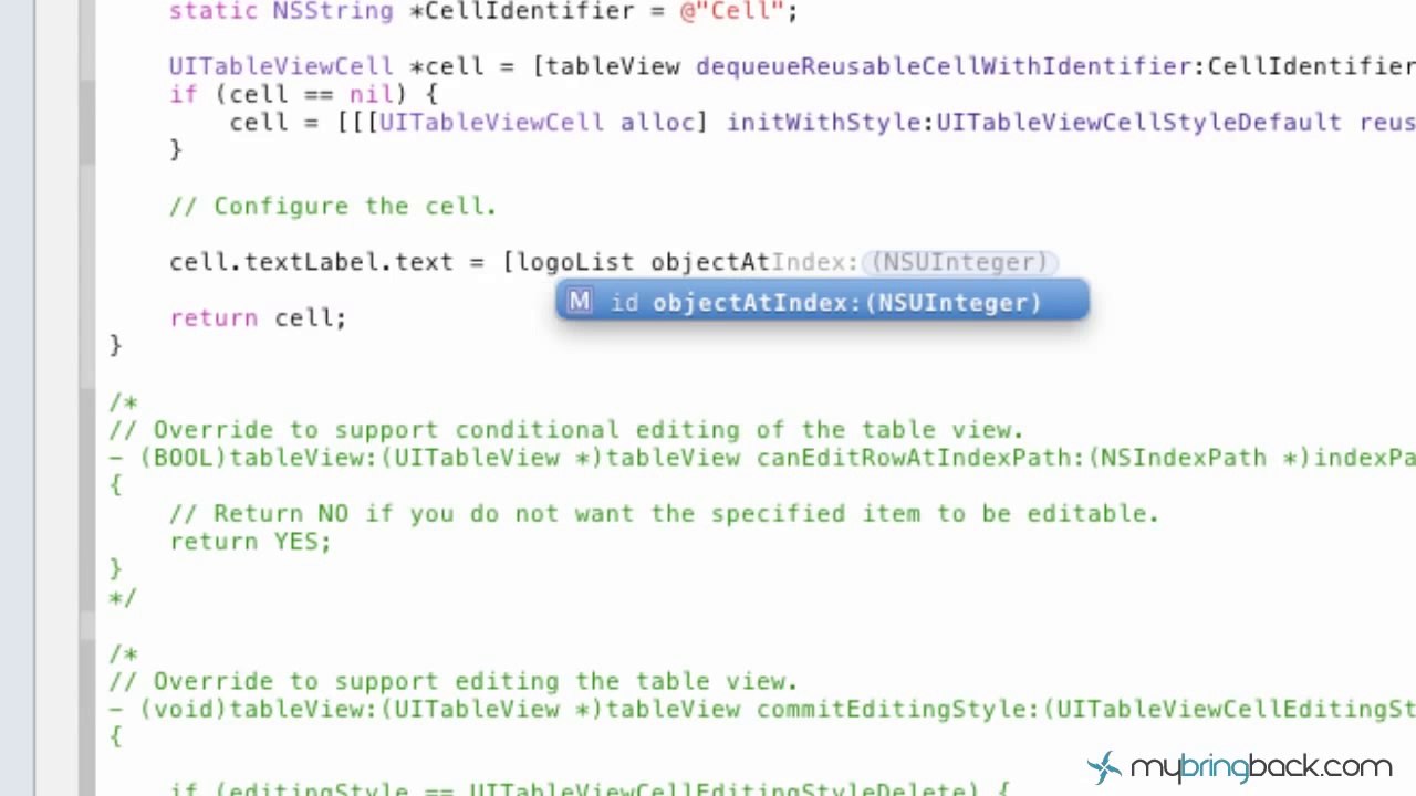 Learn Xcode 4 Tutorial iOS iPad iPhone 1.13 Displaying Items SplitView