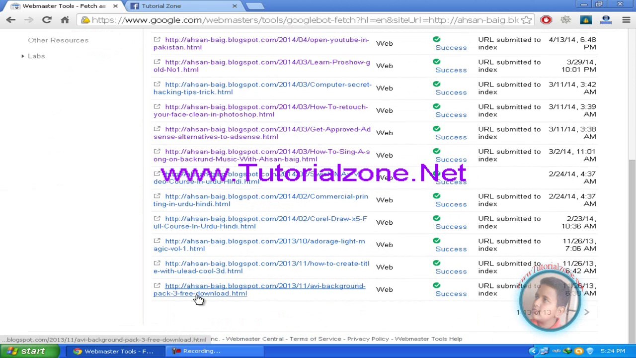 Learn Google Webmaster Tool In Urdu/HIndi Lesson No 5