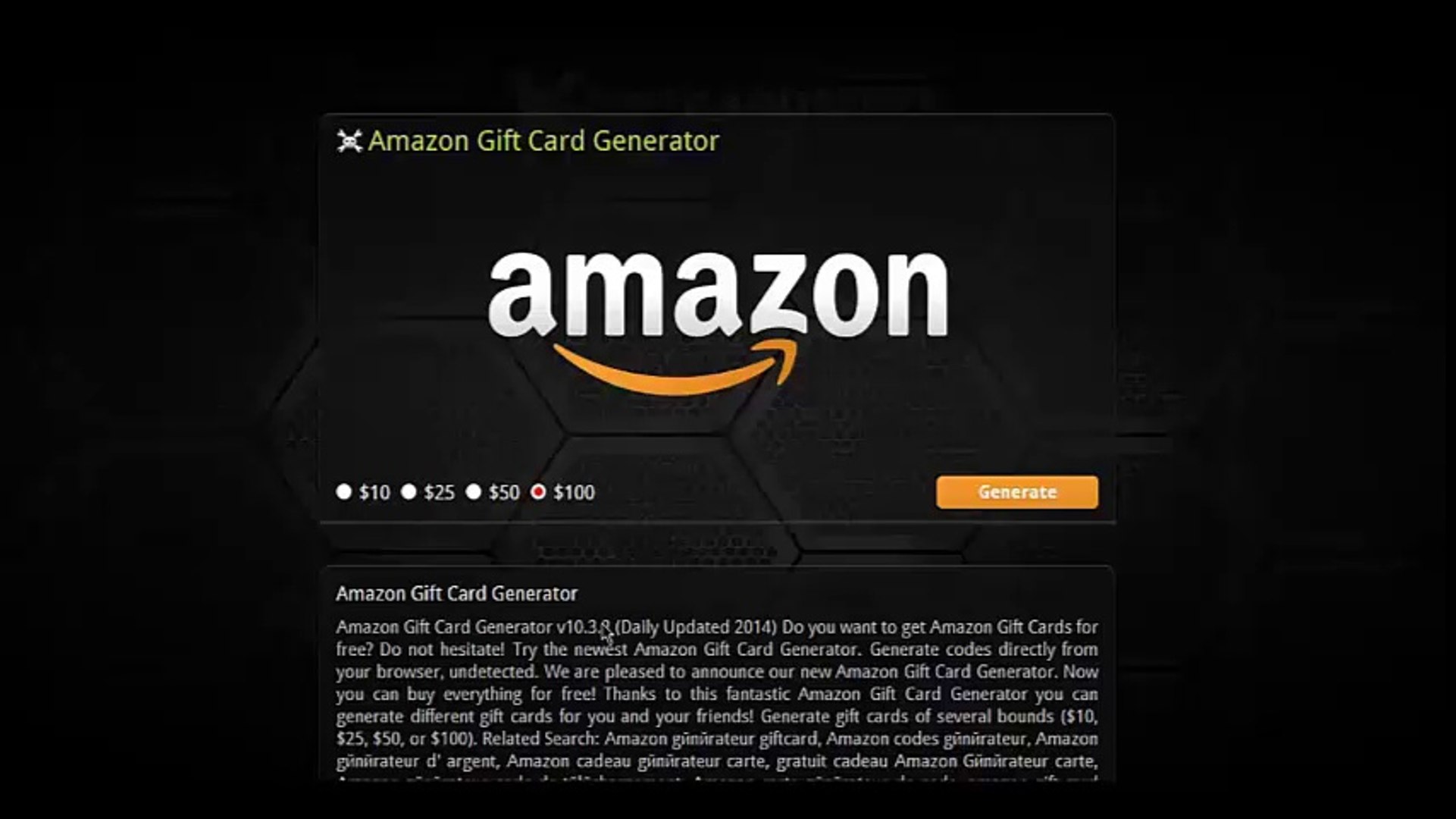 Gratuit Amazon Cartes Cadeaux Generateur Telecharger Free Amazon Gift Card Code Generator 15 Video Dailymotion