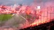 Soccer stadium on FIRE! Crazy supporters...