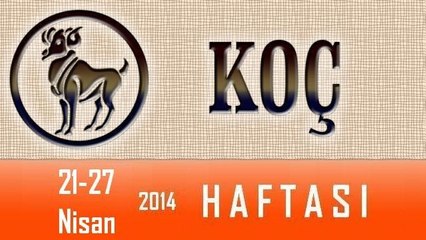KOÇ Burcu 21-27 Nisan 2014 HAFTALIK burç yorumu, Astroloji uzmanı Demet Baltacı