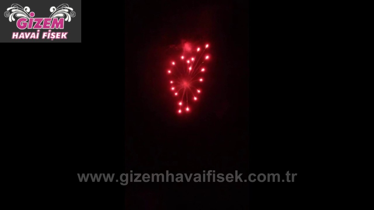 3 İnç 16 Atar Kalpli Havai Fişek Bataryası