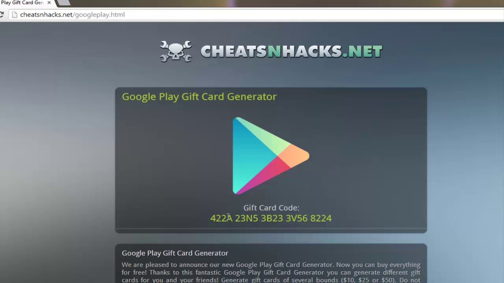 GRATUIT Google Play Store Hack ONLINE Générateur de Cartes-cadeaux - Free  Hack Gift Card Code Generator 2014 - video Dailymotion