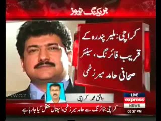 Hamid Mir shot, injured in Karachi