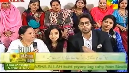 A mother in the audience talks about how her son talks to someone on mobile all the night funny vid