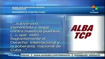 Alba exige cese de planes subversivos de Estados Unidos contra Cuba