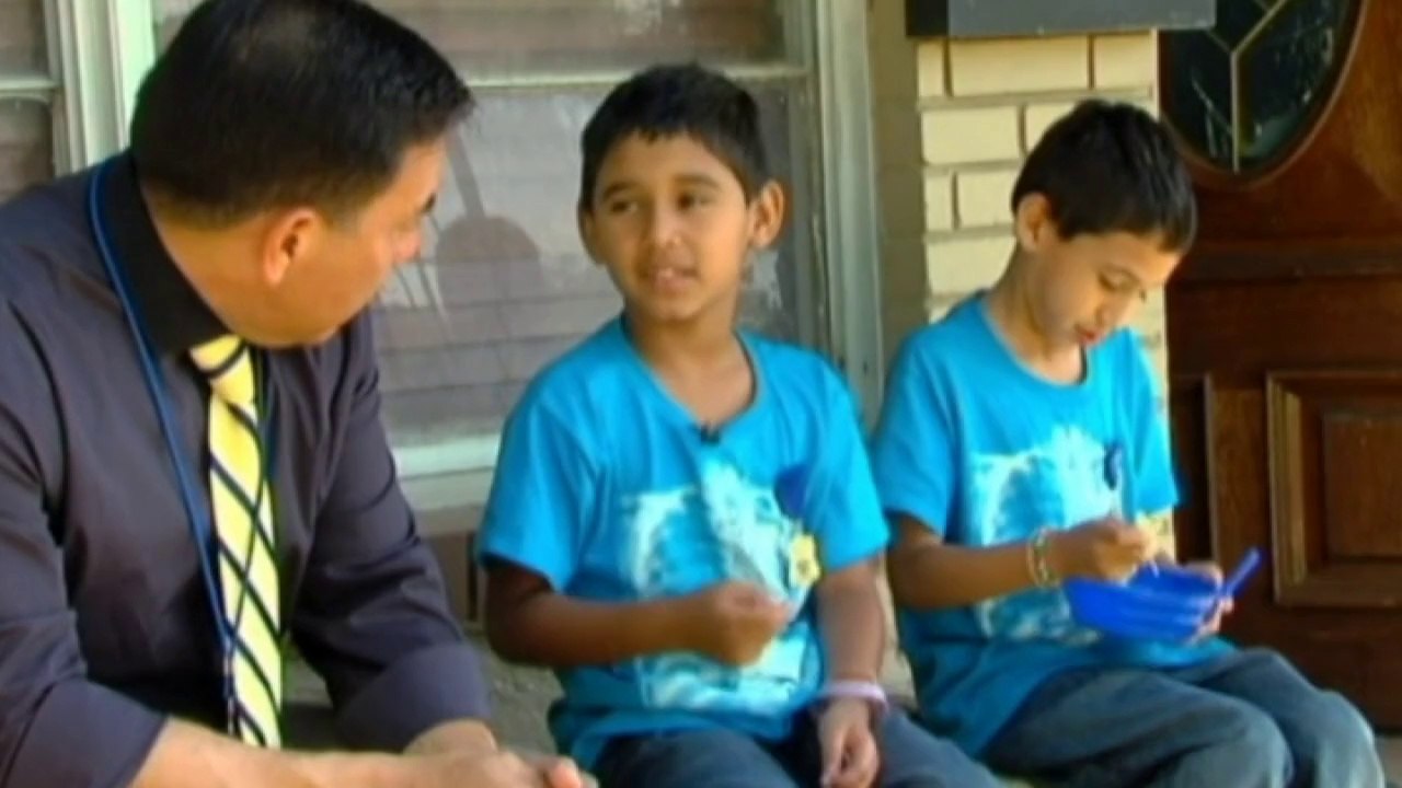 Seven-year-old twins fight off car thief