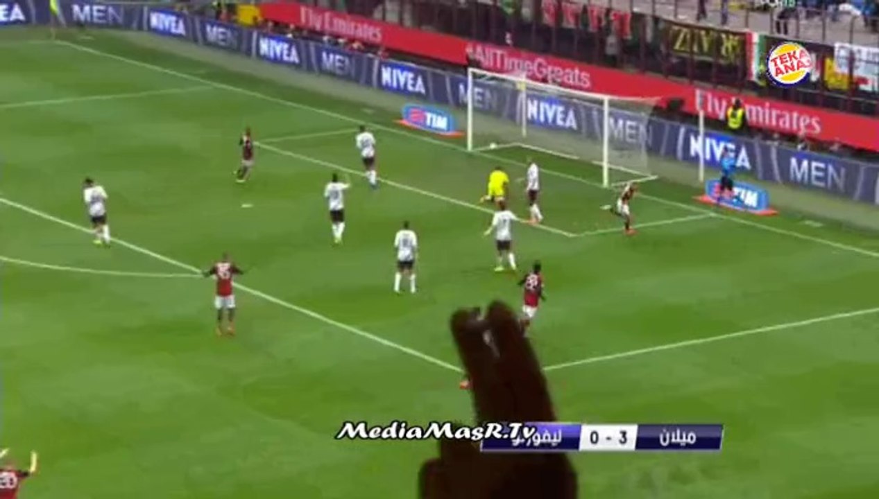 أهداف مباراة ميلان 3-0 ليفورنو - 19/4/2014