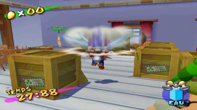 Super Mario Sunshine - Place Delfino - Soleil 11 : Challenge des caisses