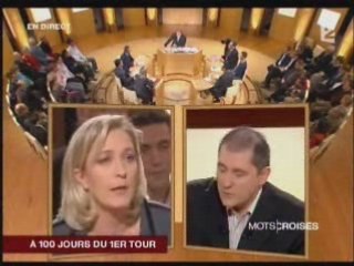 FN - Marine Le Pen - Mots croisés - Débat 06/01/2007