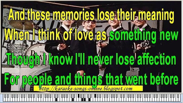 The Beatles-In my life instrumental karaoke version with lirycs on the screen