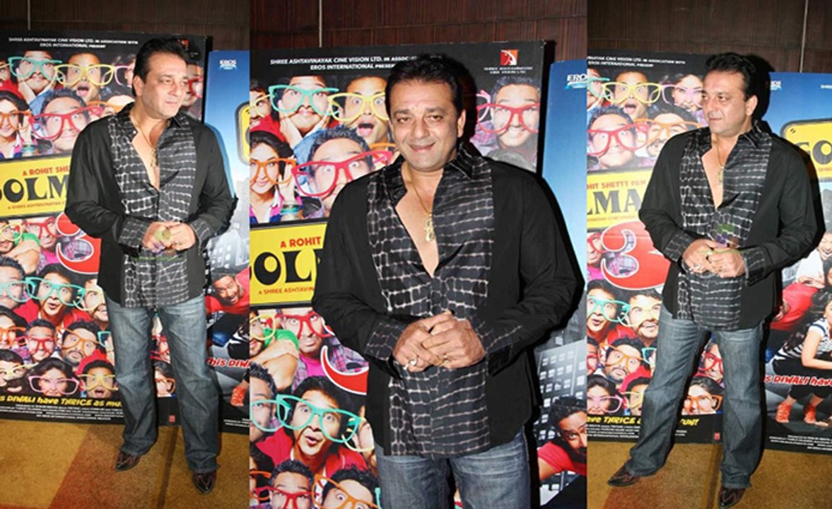 Bollywood Hunk Sanjay Dutt at Golmaal 3 success bash at Hyatt Regency