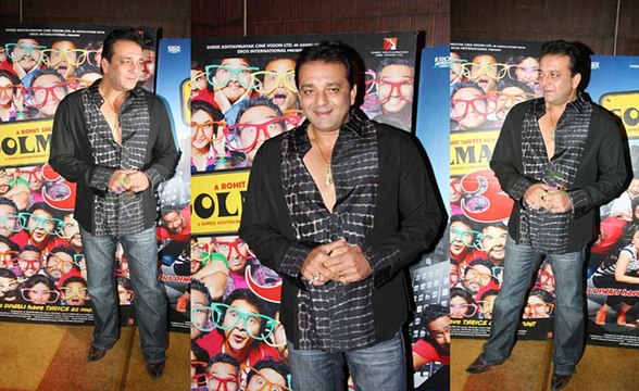 Bollywood Hunk Sanjay Dutt at Golmaal 3 success bash at Hyatt Regency