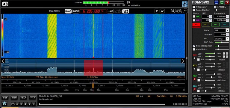 6285 kHz Powerliner testing 04-19-2014