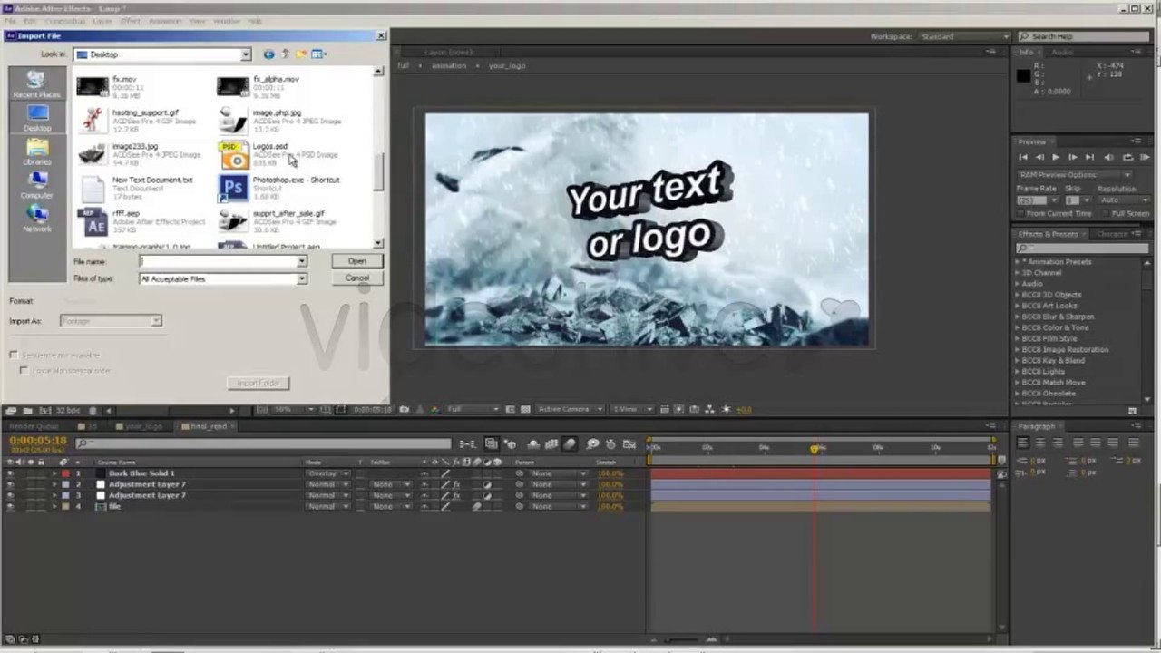 Explode Cool Ground - After Effects Template