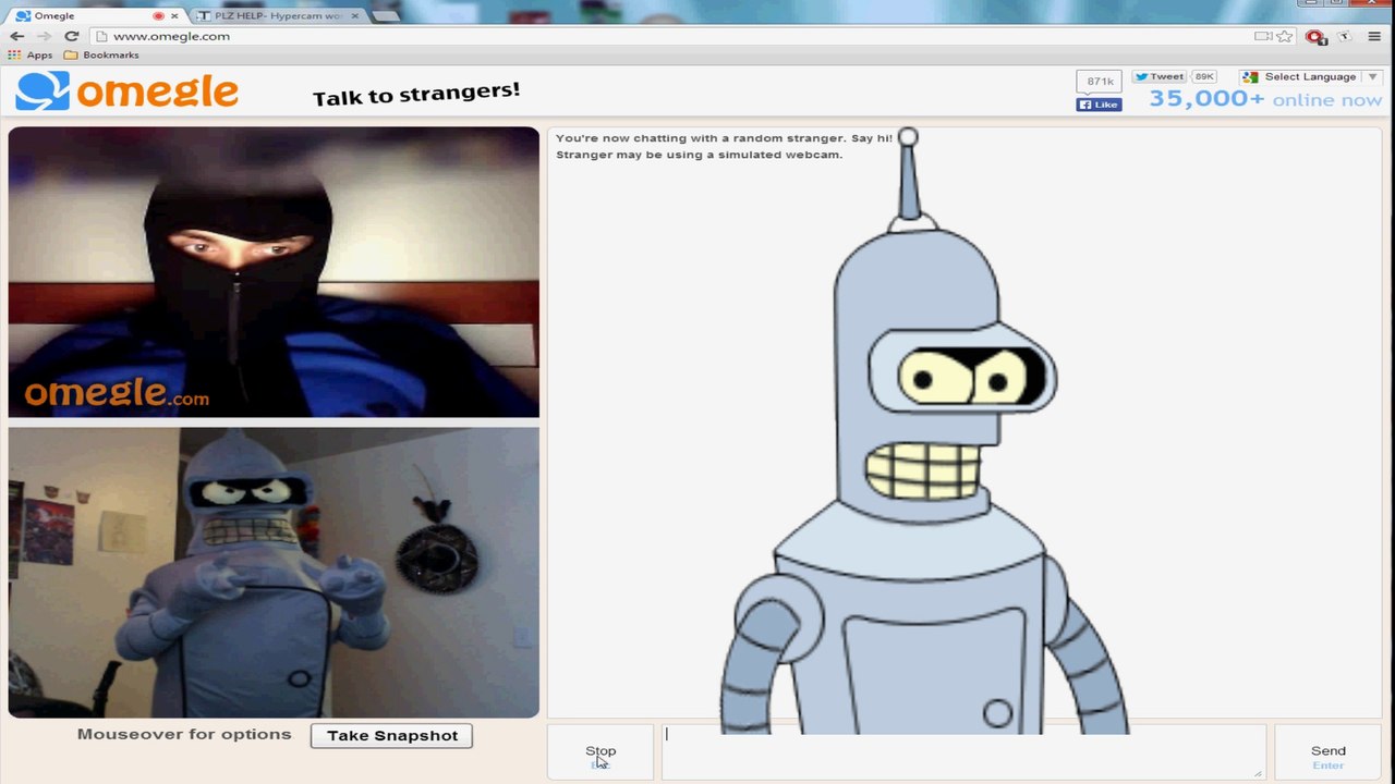BENDER GOES ON OMEGLE