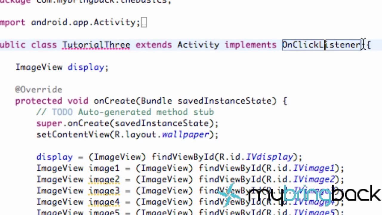 Learn Android Tutorial 1.22- Using an ImageView as a Button