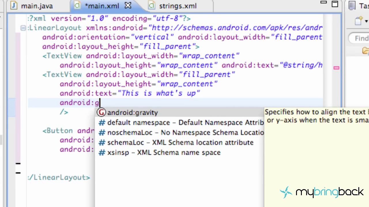 Learn Android Tutorial 1.4- XML programming & background image