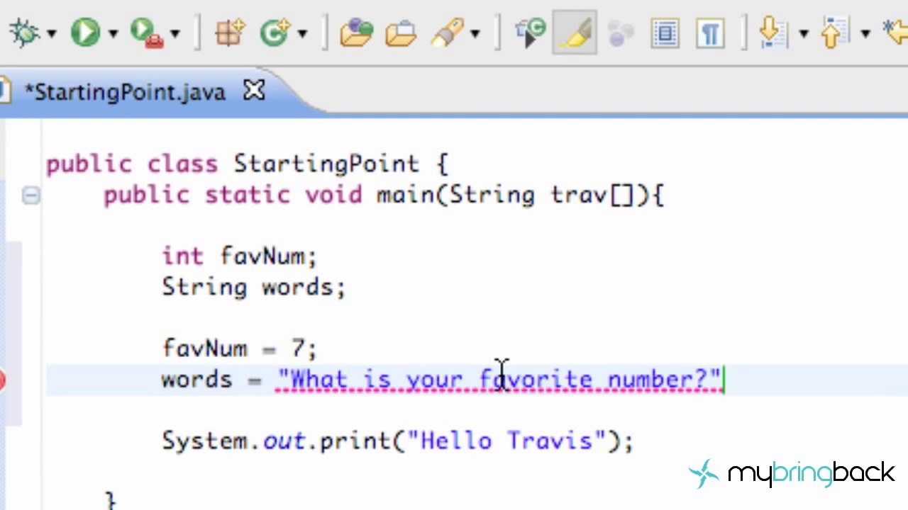Learn Java Tutorial 1.2- Introduction to Variables