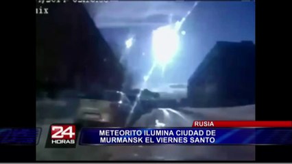 Impactantes imágenes del paso de un enorme meteorito por el cielo de Rusia
