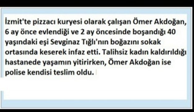 İzmit'te sokak ortasında dehşet infaz! Eski Karısını Sokak Ortasında Boğazını Kesti!Sebebini Oğlu Açıkladı Sokak ortasında tüyler ürperten cinayet - Boşandığı Karısının Boğazını Sokak Ortası Kesti - Karısının Boğazını Sokak Ortasında Kesip Öldürdü!