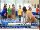 Shahid Afridi shows spin bowling skills with table tennis Bowl