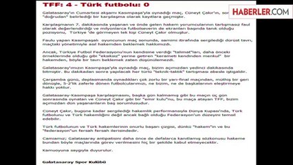 Galatasaray'dan Açıklama: TFF: 4 - Türk Futbolu: 0