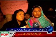 MQM missing worker's family protest at Karachi press club