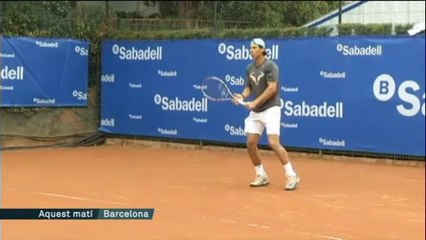 20/04/14 Rafael Nadal Practice in Barcelona