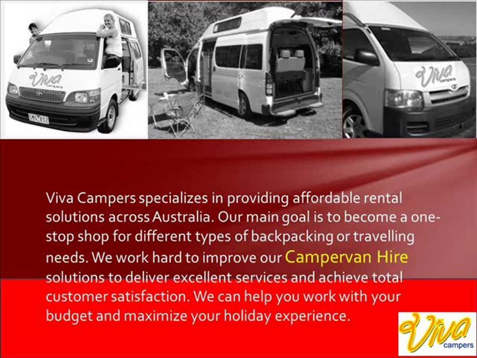 Cheap, budget campervan hire, Australia wide, with Viva Campers
