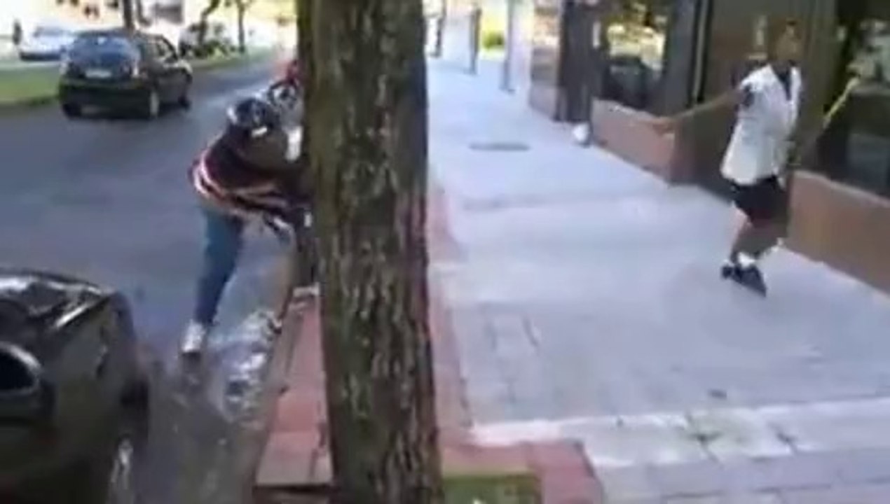 Cop totally fails Life-saving Kick