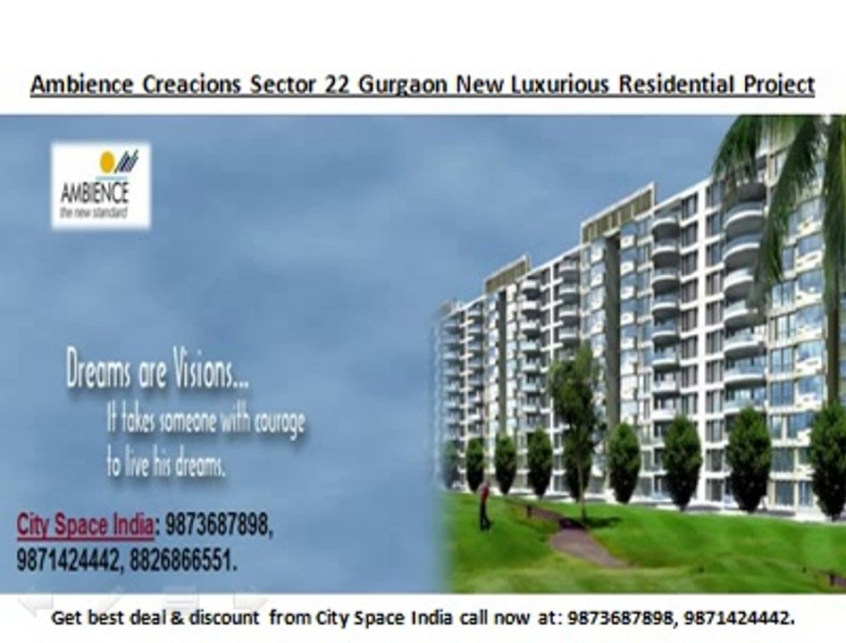 9910013007::ambience sector 22 gurgaon new residential projects
