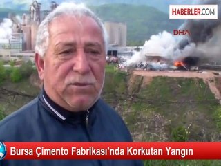 Bursa Çimento Fabrikası'nda Korkutan Yangın