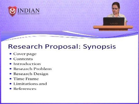 Synopsis of Research Proposal - IMI
