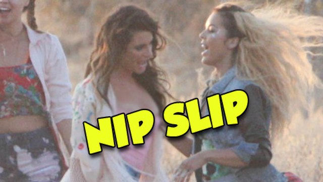 HILARIOUS Lea Michele NIP SLIP While Shooting Music Video