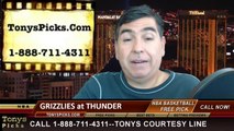 NBA Playoff Pick Game 2 Oklahoma City Thunder vs. Memphis Grizzlies Odds Prediction Preview 4-21-2014