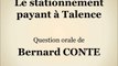 Le Stationnement payant à Talence - Question orale de Bernard Conte