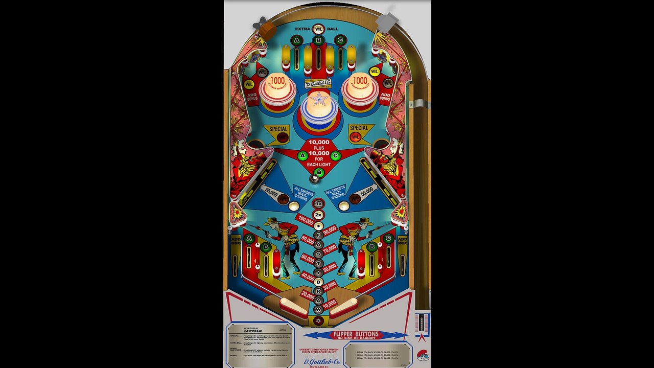 Fast Draw visual pinball
