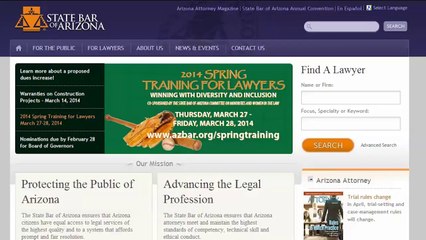 How to search for a lawyer on the state bar of AZ website