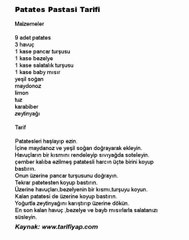 Patates Pastasi Tarifi