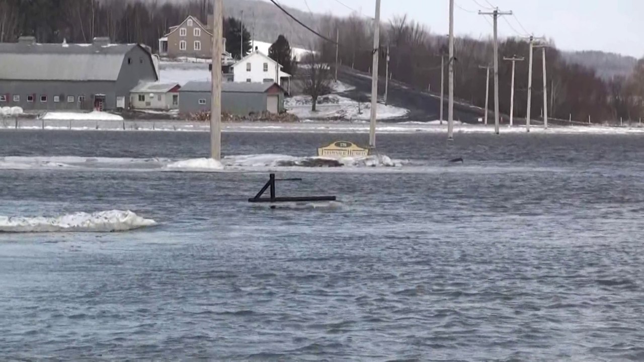 Quelques images sur le mouvement des glaces de la rivière Chaudière