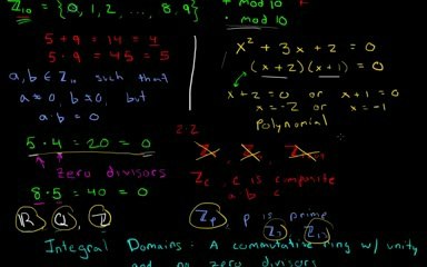 Ring Theory 5_ Zero Divisors and Integral Domains - YouTube