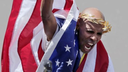 American runner Meb Keflezighi wins Boston Marathon