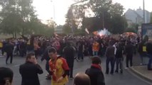 Football - Ligue 2 : Les supporters lensois dans les rues de Châteauroux